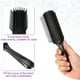 thumbnail image 4 of Unique Bargains Cepillo de pelo Cepillo de peinado de 9 filas para mujeres Cepillo desenredante Cepillo de viaje para cabello húmedo para cabello rizado Negro, 4 of 7
