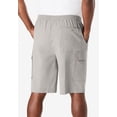thumbnail image 3 of KingSize Men's Big & Tall Full Elastic Waist Gauze Cargo Shorts, 3 of 5