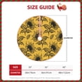 thumbnail image 2 of Daiia Autumn Sunflower Drawing Merry Christmas Tree Skirt , Xmas Large Lace-up Tree Skirt, Santa Snowflakes Rustic Home Decorations New Year Party Farmhouse Decor-30", 2 of 6