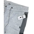 thumbnail image 4 of Ecko Unltd Men's Sweatpants Marble Coloblock Panel Stitched Fleece Jogger (Small, White Marled/Black), 4 of 5