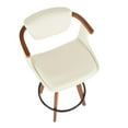 thumbnail image 5 of LumiSource Walnut Bamboo, Black Metal, Cream PU Oracle Counter Stool, 5 of 9