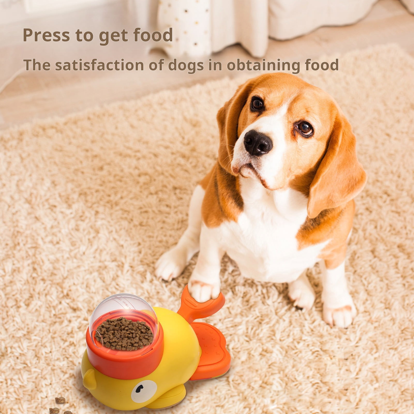 Dog Toy Dog Puzzle Feeder Treat Dispenser with Cartoon Duck Design for Mental Stimulation Pet Enrichment Slow Feeder Toy for Dogs Indoor Activity Game