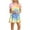 Yellow, variant on Njagoc3 Womens Summer Short Sleeve Round Neck Tie-Dye Dress Bright Swirl Print Beach Cover-Up 2025 Summer