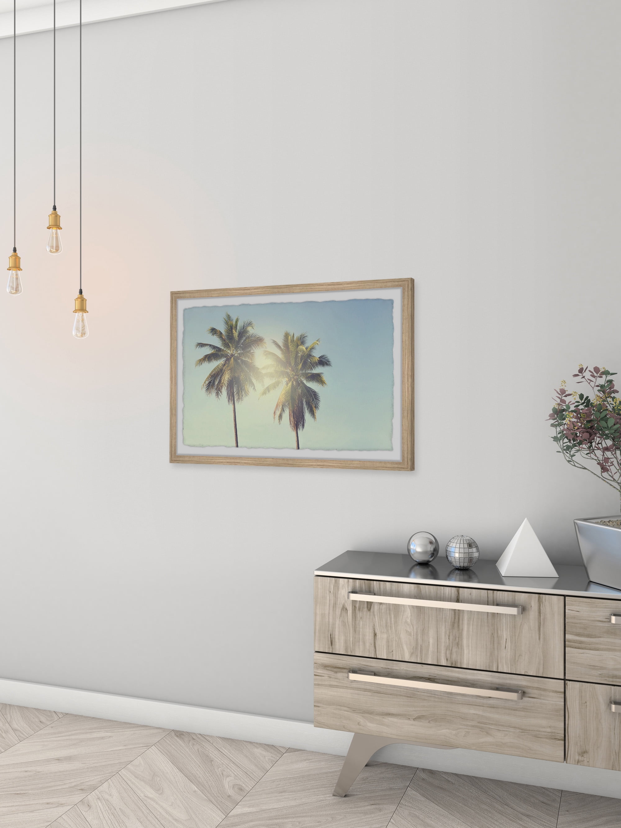 Marmont Hill Palm Tree Sunshine Framed Wall Art
