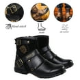 thumbnail image 3 of Men's Motorcycle Boots - Ankle Biker Boots with Zipper, Waterproof Leather Riding Boots, Casual Non-Slip Work Boots | Botas Moto Hombre Impermeables de Cuero con Cremallera, 3 of 9