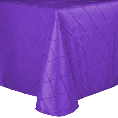 

Ultimate Textile Embroidered Pintuck Taffeta 132 x 132-Inch Square Tablecloth with Rounded Corners