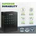 thumbnail image 3 of Alpine Black Commercial Trash Can - Large Perforated 23 Gallon Trash Can Open Top, Modern Metal Heavy Duty Garbage Can for Indoor & Outdoor in Office, 3 of 8