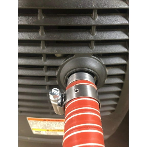 GenExhaust for Champion 2000 Watt Inverter Generator 1" silicone tubing exhaust extension 4 foot length.