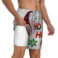 thumbnail image 2 of Kdxio Cute Santa Print Men'S Swim Trunks With Compression Liner 7 Inch Inseam Quick Dry Swim Shorts, 2 of 7
