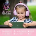 thumbnail image 2 of Auriculares Bluetooth para niños, PowerLocus, inalámbricos, con LED, plegables, con micrófono, limitados de volumen, inalámbricos/cableados, 2 of 3