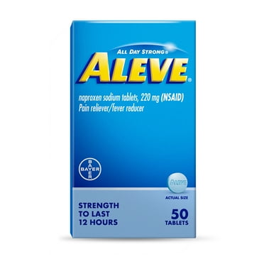 Aleve Tablets Naproxen Sodium Pain Reliever, 50 Count
