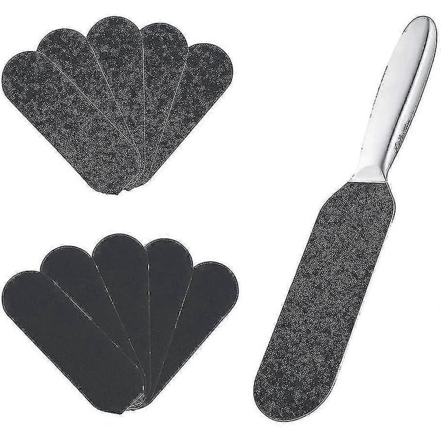 Lima de pedicura y removedor de callos para piel endurecida, profesional, con diez recambios de abrasivos gratuitos y almohadillas de repuesto de doble cara.