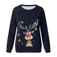 thumbnail image 3 of Sweatshirts for Women Loose Fit Hoodies Women's Fashion Casual Long Sleeve Christmas Print Sweatshirt Tops Blouse Camiseta Mujer, 3 of 5