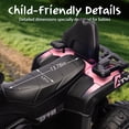 thumbnail image 5 of Xuanlur 24V Kids ATV 4 Wheeler, 160W Motor Ride On Toy for Big Kids, 5 Mph Max Speed, Bluetooth, Multi Color Lights, Volume Control, Decorative Flags, Electric ATV for Kids Ages 3+ (Pink), 5 of 7