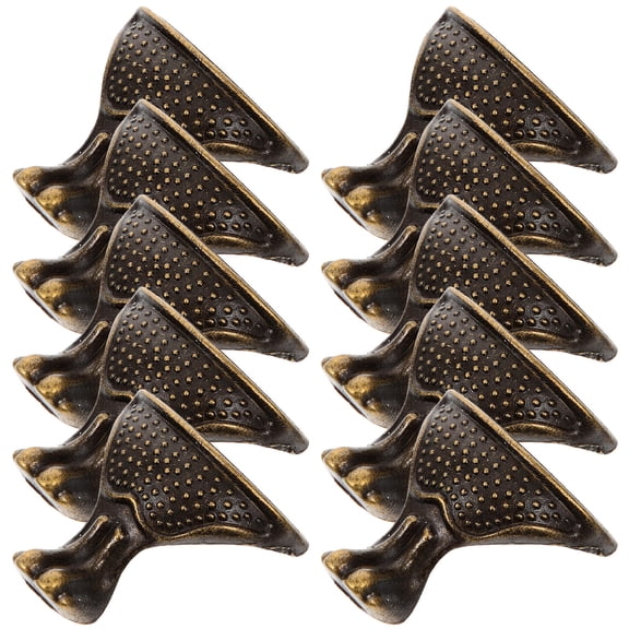 FELTECHELECTR Replacement Couch Legs Furniture Leg Extenders Zinc Alloy Dark Brown Stable Support 10pcs