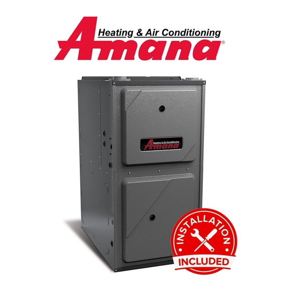 Amana AM9C96 Four à Gaz - Installé - 80k BTU, Deux Étapes, Multi-Vitesse ECM