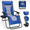 Blue-gray, variant on Tunmod Folding Zero Gravity Chair, Heavy-Duty Padded Design with Cup Holder Tray and Adjustable Headrest for Patio, Poolside and Camping