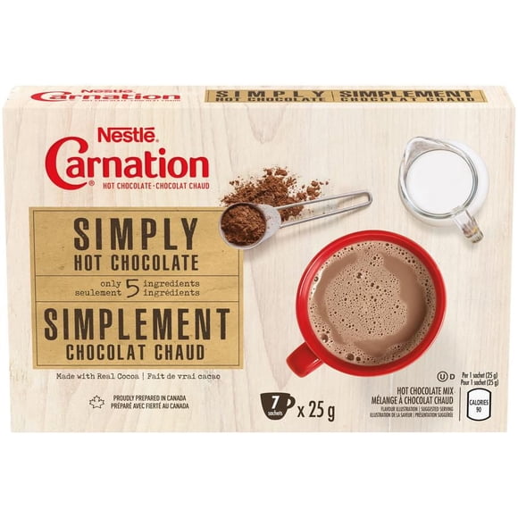NESTLÉ CARNATION Simply Hot Chocolate Box of 7 Pouches