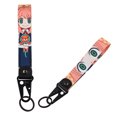 thumbnail image 3 of Llavero con forma de pico de águila y figuras geniales de anime, cordón corto usado en el teléfono, soporte para credencial, colgante USB, cordón portátil para llaves, 3 of 5