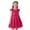 Hot Pink, variant on Girls Lace Dress With Puff Sleeves And Front Zipper Elegant Summer Casual Party Wear For Toddlers Girl Kids Dresses