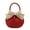 Red, variant on Elegant Round Purse PU Handbag Top Handle Bag Evening Purses For Everyday