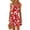 Red, variant on Women's Summer Fashion Vintage Flowers Printed Pleated Sleeveless Shoulder Strap Beach Vacation Casual Dress Casual Ruffle Dresses for Women Women Mini Dress Wrap Dress Womens Dress Dresses for Women