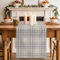 thumbnail image 2 of Buffalo Plaid Short Table Runner 36 Inches Long,Lavender Lilac Farmhouse Gingham Striped Cotton Linen Table Runners Dresser Scarves,Fabric Tabletop Scarf Furniture Cover for Home Dinner Party 13"x36", 2 of 9
