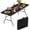 Wood grain, variant on BORGEBY 6 Ft Folding Table, Portable Plastic Table with Handle for Indoor, Outdoor, Party, Dining, Wedding, Events, Camping（White）