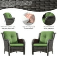 thumbnail image 3 of Meetleisure Patio Wicker Outdoor Lounge Chair with Cushion(Set of 2), Green, 3 of 8