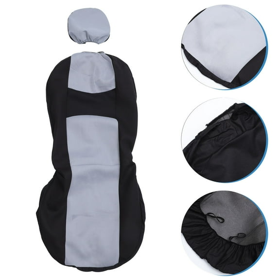 Worgeous 4pcs Car Seat Covers Gray Cloth Car Seat Simple