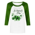 thumbnail image 4 of Ohufall 3/4 Sleeve Shirts for Women St Patricks Day Shirt Crewneck T-shirts 2026 Trendy Plus Size Raglan Tops, S-5XL, 4 of 4