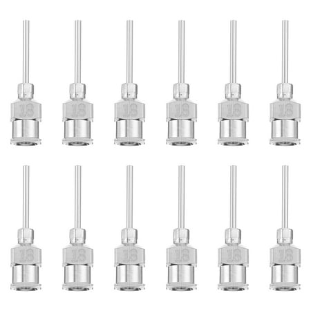 

NUOLUX 12Pcs Stainless Steel Unbending Dispensing Needles Accuracy Precision Blunt Tips