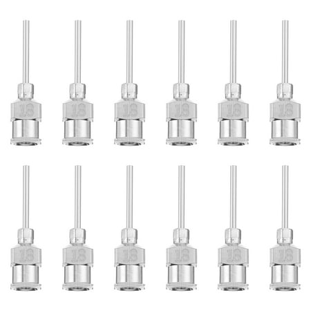 

NUOLUX 12Pcs Stainless Steel Unbending Dispensing Needles Accuracy Precision Blunt Tips
