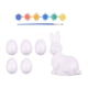 thumbnail image 2 of Kit de pintura de Pascua listo para pintar tus propias figuras, adornos creativos, arte y manualidades de Pascua para niños, suministros de 5 huevos, 2 of 7