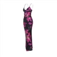 thumbnail image 1 of Conjunto de Falda Larga con Estampado Floral y Top Halter Trajes para Salir para Mujer Negro XS, 1 of 10