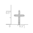 thumbnail image 4 of 14k White Gold Diamond Cross Pendant Charm, 4 of 4