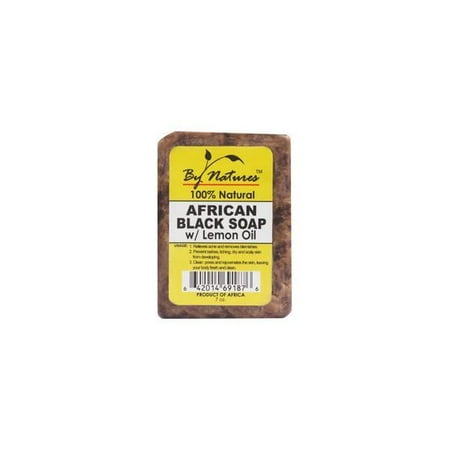 By Natures 100% Natural African Blk Soap Lemon 69187 7oz