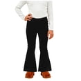 thumbnail image 2 of Xdegoge Flare Leggings for Girls Mid Rise Elastic Waist Bell Bottoms Stretch Casual Sports Pants Slim Cozy Spring Summer Clothing with Side Pockets, 2 of 8