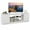 White, variant on Costway Fireplace TV Stand for TVs up to 80" with Electric Fireplace 3 Adjustable Shelves White