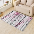 thumbnail image 2 of Tree Rugs for Living Room - Birch Rug & Home Decor, Pink Birch Tree Rugs for Entryway, Washable Rugs, 3x5 Area Rug, Non Slip Small Indoor Door Mat, Forest Carpet, 2 of 7