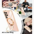 thumbnail image 6 of Dteck Screen Protector Case for Samsung Galaxy S24 Ultra,Magnetic Plating TPU Case Lens Camera Protector Mag-Safe Invisible Stand Shockproof Back Cover,Lightpink, 6 of 7