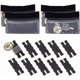 thumbnail image 1 of Organizador portátil de collares negro de 10 piezas, sin enredos, con 4 bolsas. Incluye organizador de joyas, tarjetero y estuche universal para guardar joyas., 1 of 9