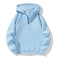 thumbnail image 5 of GrmtClth Hoodies for Men All Season Solid Half Zip Pullover Hoodie Long Sleeve Ribbed Cuff Hem Side Pocket Casual Street Sweatshirt Light Blue XL, 5 of 5