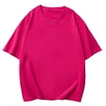 thumbnail image 4 of Gunia Mens Big And Tall Shirts Fashion Short Sleeve Tshirts Workout Oversize Pullover Solid Color Casual Tees Tops Men'S Shirts Pink 4Xl, 4 of 4