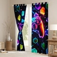 thumbnail image 3 of Manfei Colorful Gamepad Black Out Curtains,Game Console Curtains Pack of 2 (42x63 Each),Multicolor Geometric Hexagon Bedroom Curtains For Men Women,Breathable Home Decor, 3 of 6