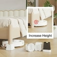 thumbnail image 4 of Maenizi 6 Pack Bed Risers 3 Inch Heavy Duty Bed Elevators Lifts Fits to Wheels of Furniture, Sofa, Table and Couch, White, 4 of 7