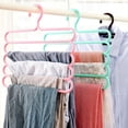 thumbnail image 4 of Gwong hogar 2 PCS Pantalones de 5 niveles Hook Hook Wraps Bufand Buffes Costilización de almacenamiento Estante de baño de almacenamiento Gwong 21030027, 4 of 7