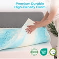 thumbnail image 3 of Arctus 2" 5-Zone Gel Memory Foam Mattress Topper, Twin Size, Cooling & Body Conforming Support, 3 of 8