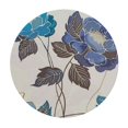 thumbnail image 4 of WYYP Blue Flowers Round Tablecloth Waterproof Resistant Fabric 100% Polyester Fiber Table Cloth White, 4 of 8