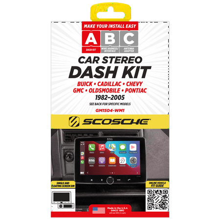 Scosche GM1504-WM1 Single DIN Dash Kit Compatible with Select 1982-2005 General Motors Vehicles